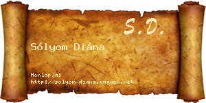 Sólyom Diána névjegykártya
